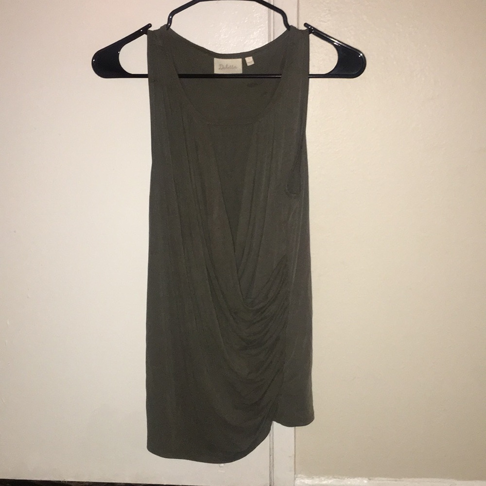 Deletta Anthro tank/blouse Olive